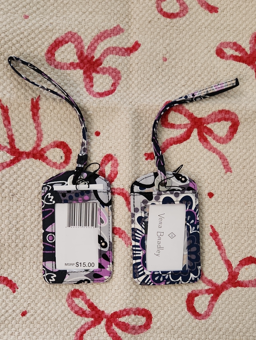 Vera Bradley Mimosa Medallion Luggage ID Tags - Set of 2